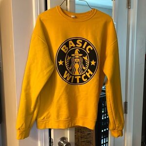 Basic witch sweatshirt with Starbucks logo